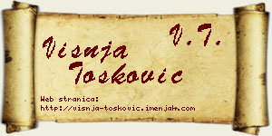 Višnja Tošković vizit kartica
